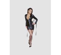 Cottelli Collection – Robe Bondage moulante brillante avec attaches – Noir L