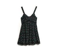 Superdry Lace Trim Sleeveless Short Dress Vert L Femme