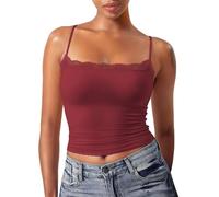 Robe Corset Femme Bustier Bleu-Debardeur Coton Fine Bretelles Chemise Lin Summer Top Casual Gilet Col Carre Corset Sexy Débardeur Dentelle Blouse Basique Haut Respirant Hauts Slim Fit 2025 Tops