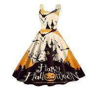 Robe Cosplay Halloween Renaissance Femme Motif Chauve-Souris pour Carnaval Jupe Asymétrique Deguisement Fete Gothique Corset Lacets