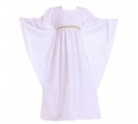 Robe Costume Enfant Polyester Tissu Stretch Coupe Aérienne Manches Longues Taille Cintrée Décorative pour Spectacle Jeu Rôle Fête Costumée Rassemblement Familial Cérémonie Solennelle , Blanc , XS