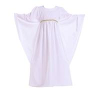 Robe Costume Enfant Polyester Tissu Stretch Coupe Aérienne Manches Longues Taille Cintrée Décorative pour Spectacle Jeu Rôle Fête Costumée Rassemblement Familial Cérémonie Solennelle , Blanc , XL