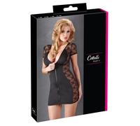 Robe Cottelli PARTY - Mini-robe noire avec fermeture éclair et empiècements en d