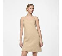 Robe Courte À Bretelles Brodée Beige En Gaze De Coton Femme Pieces