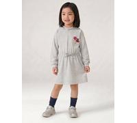 Robe courte à capuche fille gris chiné 3A