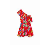 Robe courte asymÃ©trique tropicale femme Desigual Orange M