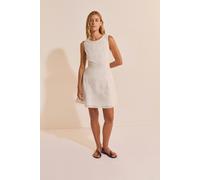 Robe courte avec broderie en coton - Chiffly Brod - M - Blanc - Femme - Etam