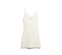 Superdry Crochet Cami Sleeveless Short Dress Beige S Femme