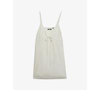 Robe courte caraco tissÃ©e texturÃ©e femme Superdry Blanc XL