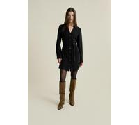 Robe courte ceinturée avec col chemise - Ronie - XS - Noir - Femme - Etam