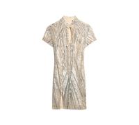 Robe courte col Mao et Ã sequins femme Superdry ArgentÃ© L