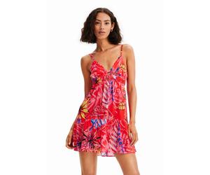 Robe courte dÃ©coupes tropicale femme Desigual Rouge L