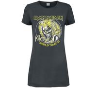 Robe courte de Iron Maiden - Amplified Collection - Killer World Tour 81' - S - pour Femme - anthracite S