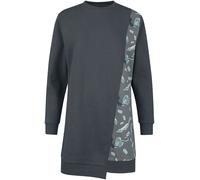 Robe courte de RED by EMP - Robe sweat coupe asymétrique - S à M - pour Femme - gris foncé M