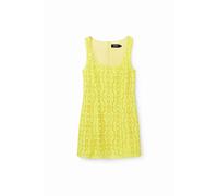 Robe courte dentelle femme Desigual Jaune XL