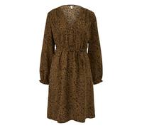 Robe courte en crêpe femme QS Marron 34