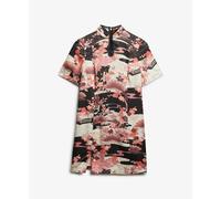 Robe courte en jacquard Ã col mao femme Superdry Rose M