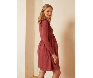 Robe courte en maille grossesse et allaitement rouge moyen uni 38/40