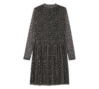 Robe courte en mesh avec imprimÃ© intÃ©gral et fronces fille s.Oliver Noir 10 ans