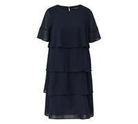 Robe courte en mousseline crÃªpe Ã volants femme COMMA Bleu 32
