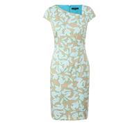Robe courte en satin de coton Ã encolure asymÃ©trique Ã fermeture invisible femme COMMA Vert 36