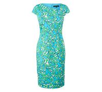 Robe courte en satin de coton Ã encolure asymÃ©trique femme COMMA Bleu 40