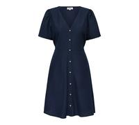 Only Robe courte Onlvita Linen – Coupe droite, taille ajustée, manches volumineuses – Bleu marine XS