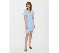 ROBE COURTE FEMME VERO MODA avec Volants & Col en V NEUF VMFILLI