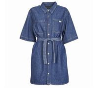 Calvin Klein Robe-Chemise Femme Linen Boxy Belted Denim, Bleu (Denim Medium), L