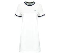 Robe courte femmes Calvin Klein Jeans SS CTN MONOGRAM STRIPE TRIM MINI Beige EU S