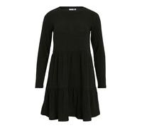 Robe courte femmes manches longues détail volants design élégant.