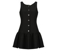Robe courte femmes MICHAEL Michael Kors BTN FNT DROP WAIST MINI Noir EU S