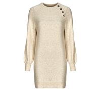 Robe courte femmes Only ONLEMMA LIFE LS BUTTON Beige EU M