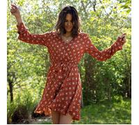 Robe courte femmes Soi Paris x Spartoo PAPILLES Marron EU S