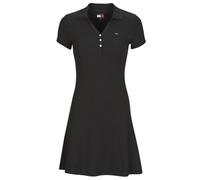 Robe courte femmes Tommy Jeans TJW F F RIB POLO DRESS EXT Noir EU S