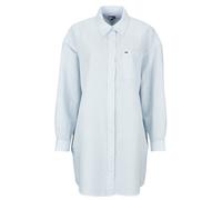 Robe courte femmes Tommy Jeans TJW LINEN SHIRT DRESS EXT Bleu EU S
