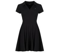 Robe courte femmes Tommy Jeans TJW RIB F F POLO MINI DRESS EXT Noir EU L