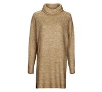 Robe courte femmes Vila VICILIA ROLLNECK L/S KNIT TUNIC/SU Beige EU S