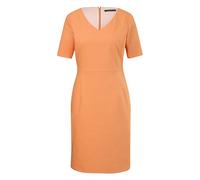 Robe courte fourreau en coton mélangé col V avec fente dos femme COMMA Orange 46
