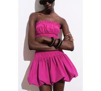 Robe Courte Froncée Ballon