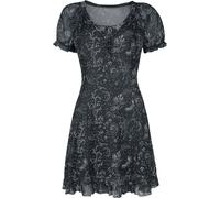 Robe courte Gothic de Jawbreaker - Robe Mesh Night Forest - S à 4XL - pour Femme - noir/blanc 3XL