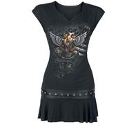 Robe courte Gothic de Spiral - Steam Punk Ripped - S à XL - pour Femme - noir S