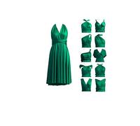 Robe Courte Infinity Demoiselle d'honneur, Portefeuille Multiposition Femme Robe Convertible Soiree Invitée Mariage Longueur du Genou