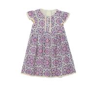 Robe courte ligne A avec nervures et manches papillon fille s.Oliver Beige 3 ans