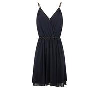 Robe courte - Morgan - Bleu - Coupe patineuse - Sans Manches - Col cache-coeur 42