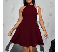 Robe courte noire sans manches, taille confortable et décontractée pour femmes grandes tailles, mode printemps et été. Vêtements Y2K, streetwear, tenues de sortie, tenues de croisière pour femmes, rob