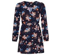 Robe courte portefeuille imprimÃ©e femme Superdry Bleu XS