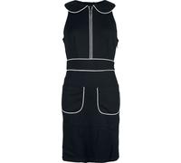 Robe courte Rockabilly de Voodoo Vixen - Robe 60's Avec Poches - S à XXL - pour Femme - noir/blanc XL