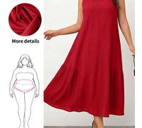 Robe courte sans manches en tissu texturé slim, élégante et confortable pour femmes rondes. Idéale pour les vacances, les thés, l'été européen, les brunchs et la Saint-Valentin 0XL,1XL,2XL,3XL,4XL,5XL