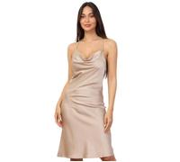 Robe courte satinée à col bénitier.Modèle doublé au niveau du buste.Dotée de fines bretelles croisées dans le dos. pour femme - XL